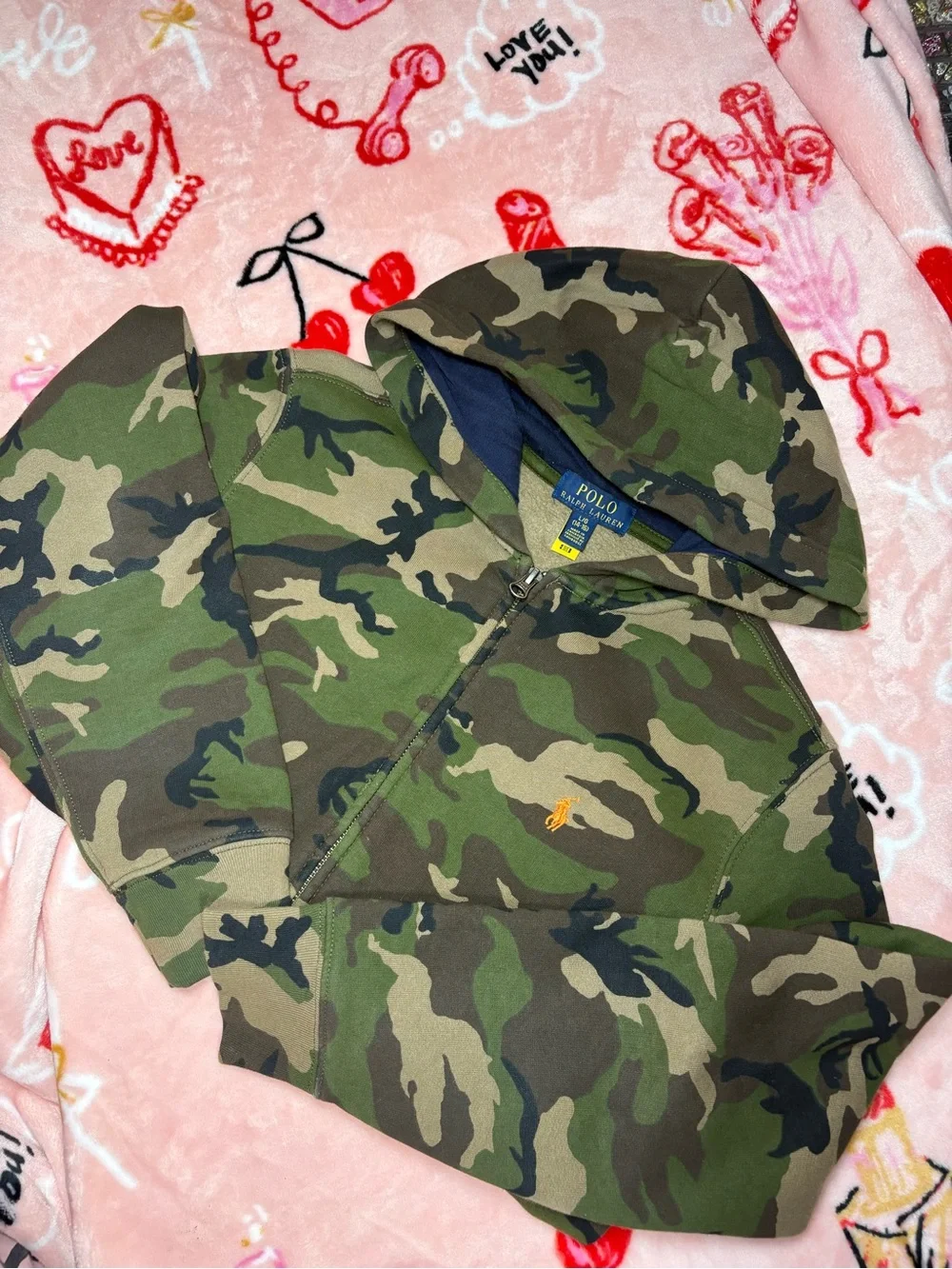 Ralph Lauren Kids Camo Zip Hoodie - Green & Brown